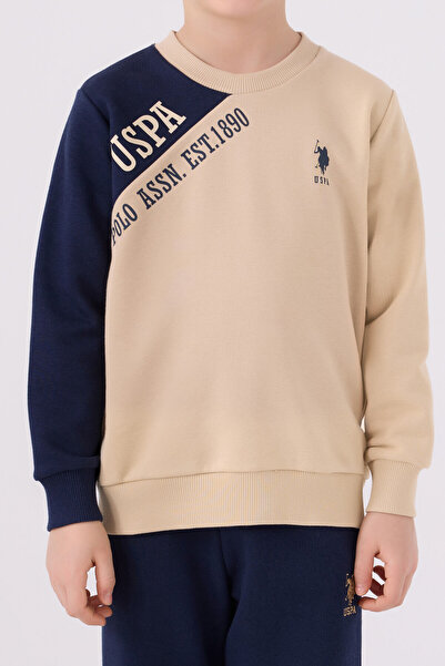 U.S. Polo Assn. Erkek Çocuk Krem Eşofman Takımı