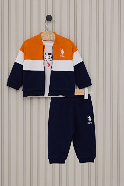 U.S. Polo Assn. Baby Boy Yellow 3 Piece Set
