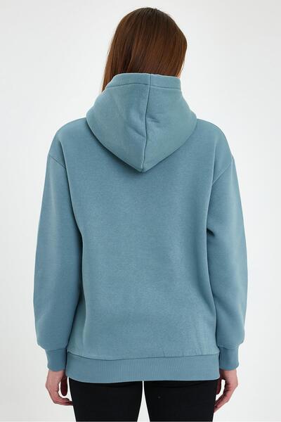 yakamor Umisex με τύπωμα επένδυση fleece Φούτερ με κουκούλα