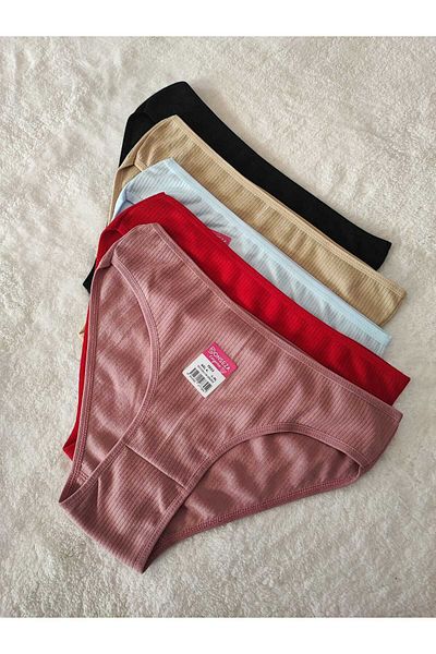 don & seza Ribbed Interlock Bikini - Slip Panties Basic 5 Pack