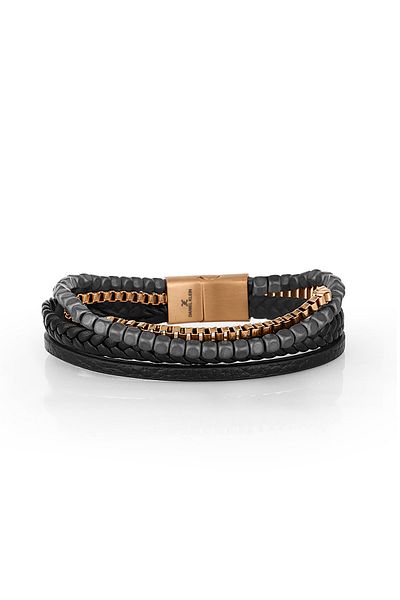 Daniel Klein Mtk11266 Rose Gold Color Steel Men's Bracelet Dkj.5.2000-3