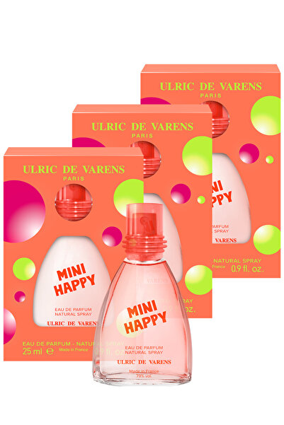 Ulric De Varens Mini Happy Meyvemsi Kadın Parfüm Set Edp 3x25 ml