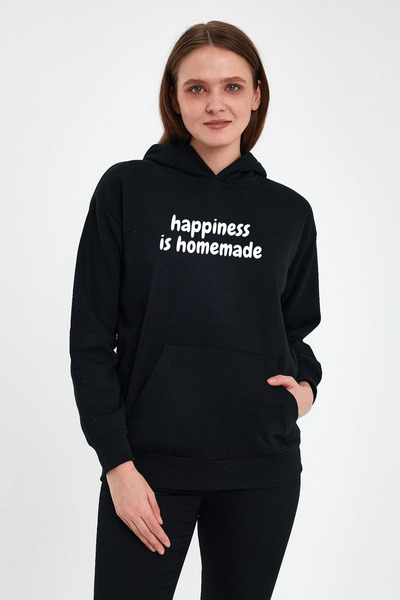 yakamor Унисекс суитшърт с качулка и принт