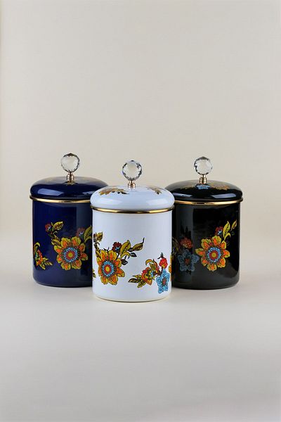Glore Lorena Enameled 3-Piece Jar - Spice Holder Set