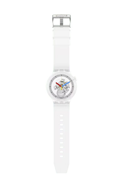 Swatch Sb01k100 Clearly Bold Unisex Wristwatch
