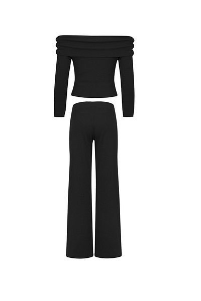 La Sarta Caldo Camisole Black Bottom Top Set