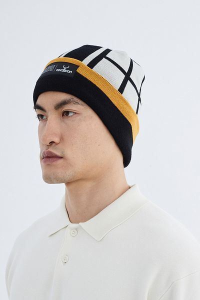 Nordbron Black Patterned Soft Knitwear - Flexible, Double Fold Basic Brophy