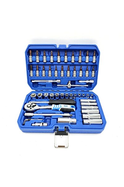 BOSS 1/4" 53 Parça Lokma Takımı (7 Adet Uzun Lokma ve 72 Diş Cırcır Kolu)