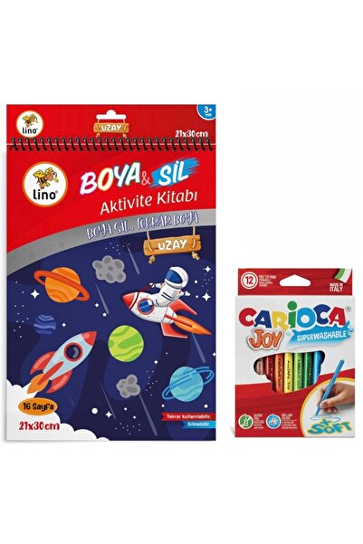 CARIOCA LİNO BOYA SİL AKTİVİTE BOYAMA KİTABI UZAY A4 EBAT (SİLİNEBİLİR) / 12'...
