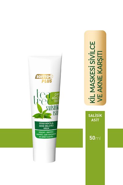 Softto Plus Black Tea Tree Extract - Spot and Acne Pimple 50 Ml Cream