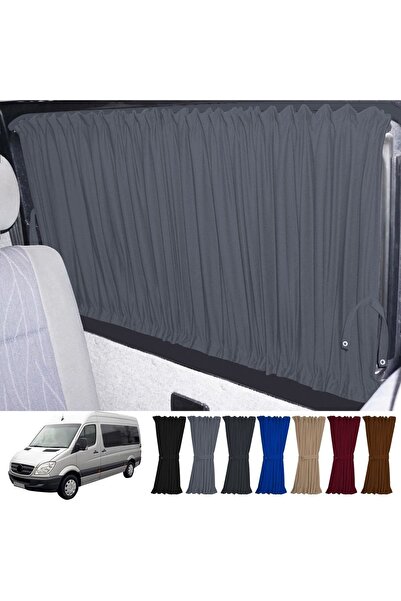 Oto Pandami Mercedes Sprinter W906 Orta 2006-2018 Uyumlu Gri Raylı Oto Perde ...