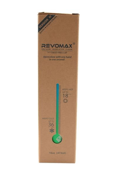 Revomax 16-oz Stainless Steel/Vacuum Thermos 473ml Blue/Green