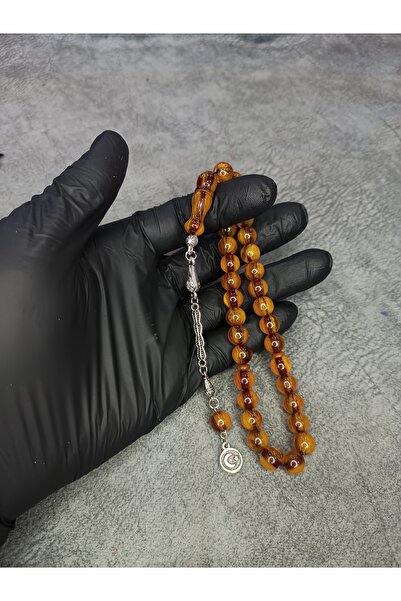 Mos Tespih Globe High-End Moire Crimped Amber Rosary