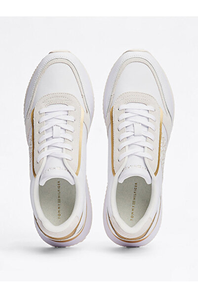 Tommy Hilfiger LUX MONOGRAM RUNNER Kadın beyaz Sneaker FW0FW083870K4