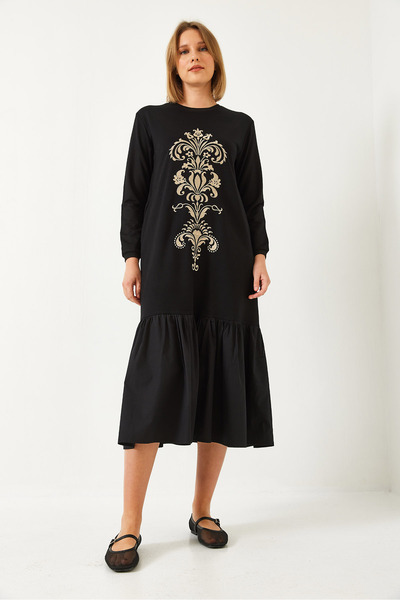 Bianco Lucci Γυναικείο Κεντημένο Μακρύ Φόρεμα 8093 60351362