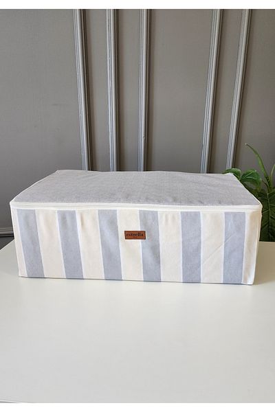 estrella paris Γκρι κρεμ ύφασμα - Χοντρό τσαντάκι, πλενόμενο, 60x40x20 κάτω από το βάθρο