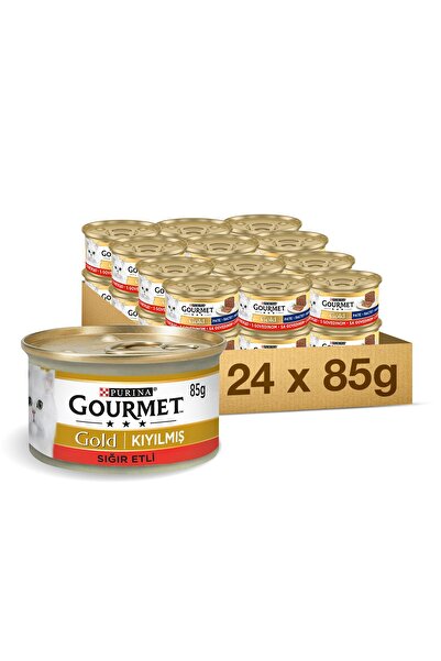 Gourmet Gold Kıyılmış Sığır Etli Kedi Konservesi 85 gr 24 Adet
