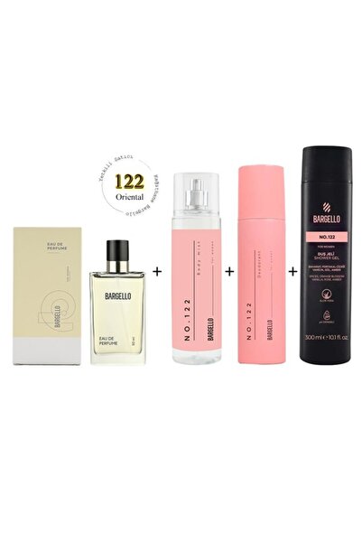 Bargello 122 Kadın Parfüm Set ( Parfüm - Bodymist - Deodorant - Duş Jeli ) - Mnms122setduş