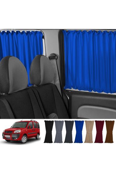 Oto Pandami Fiat Doblo I 2000-2010 Uyumlu Mavi Raylı Oto Perde Takımı