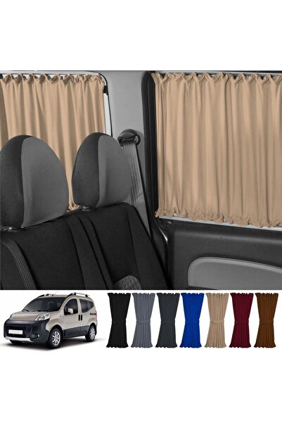 Oto Pandami Fiat Fiorino 2007+ Uyumlu Krem Raylı Oto Perde Takımı