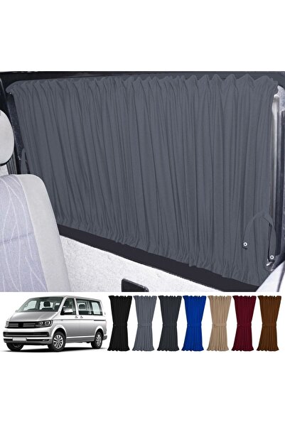 Oto Pandami Set de perdele auto gri, compatibil cu șină, pentru Volkswagen Tr...