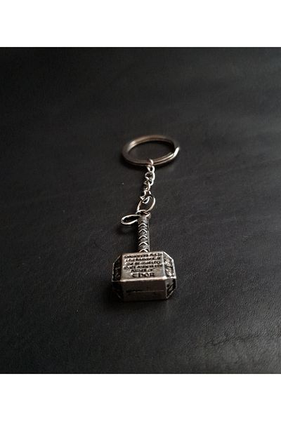 BSN Store سلسلة مفاتيح معدنية على شكل مطرقة من VIKING THOR