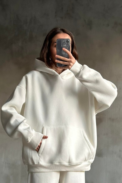 YAKAMEL Hanorac cu croială lejeră, cu interior din bumbac