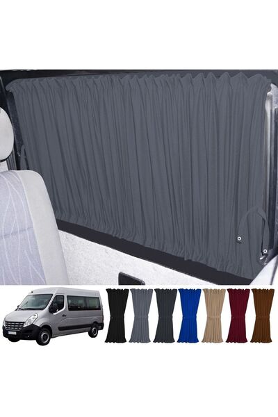 Oto Pandami Renault Master 3. Nesil Uzun Şase 2010+ Uyumlu Gri Raylı Oto Perd...