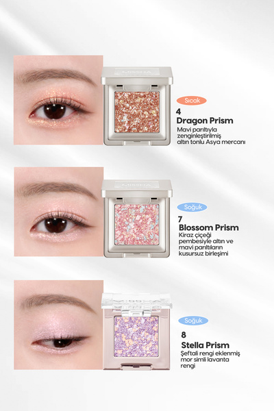 Missha Topaklanmayan, El Yapımı Glitter Far Modern Shadow Glitter Prism (NO.22 MİNT PRİSM)