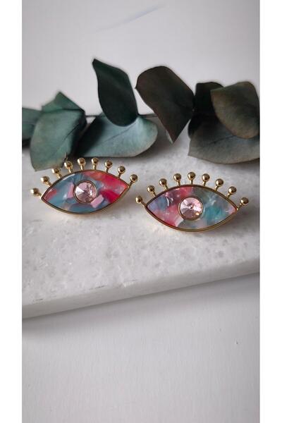 VOBEEYKU Hareli bone eye earrings