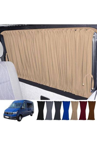 Oto Pandami Volkswagen Crafter al 2-lea Set de perdele auto cu șină cremă com...