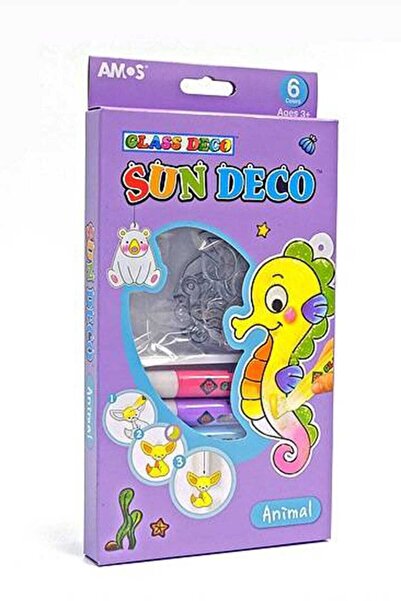 Amos Sun Deco Animal Jel Boya 6 Renk X 10.5 Ml + 6 Pleksi