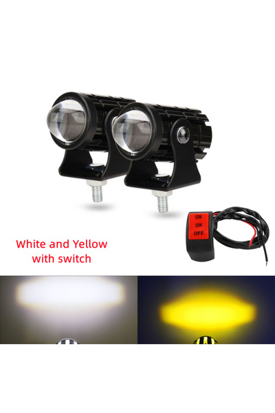 Choice مجموعة واحدة من مصابيح القيادة الصغيرة باللون الأبيض والأصفر للدراجات ...