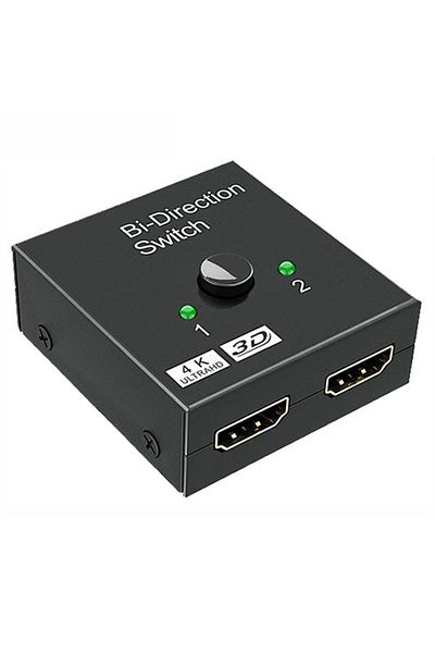 Choice محول HDMI ثنائي الاتجاه 2.0 متوافق مع PS4، محول 2 في 1، محول 2 في 1، أسود