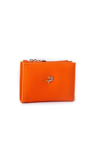 Nas Bag Orange Natural Women's Card Holder - Thin Small Size with Paper and Coin Function