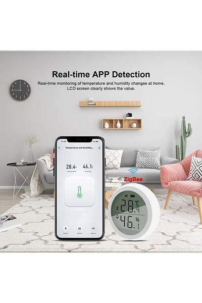 Choice White Tuya Smart Zigbee Thermometer Home Indoor Temperature And Humidity Sensor With Lcd Display App