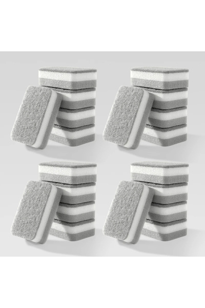 Choice 20 قطعة 20 قطعة من إسفنجات التنظيف ذات الوجهين لتنظيف الأواني والأطباق والصيانة وإسفنجات الغسيل المنزلية