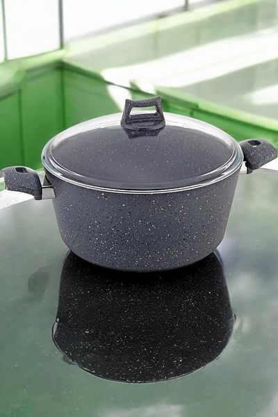 Gökdil Cantef Fireproof Non-Stick 28 Cm Deep Granite Pot Bakelite