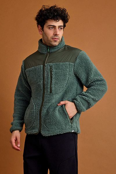 Scorp Orbit Ανδρικό - Χακί Λούτρινο Παλτό, Casual Design