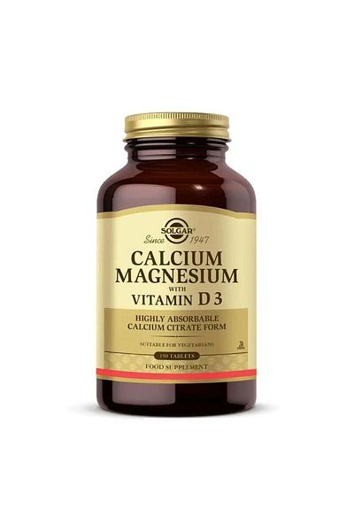 Solgar Calcium Magnesium with Vitamin D3 Calcium and Magnesium 150 Tablets