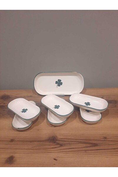 Keramika KERAMİKA KAYIK TAKIM TAKIMI 7 PARÇA GÜNEŞ YONCA KALP PARLAK