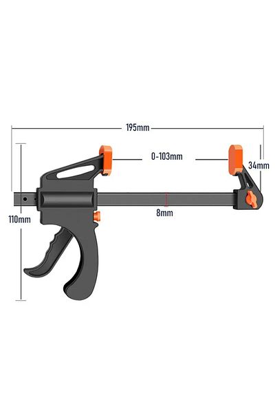 Choice 4inch 5pc 5/2pcs Woodworking Work Bar 4 Inch Clamp Clip Set Hard Quick Ratchet Release Clip Diy Carp