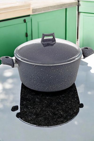 Gökdil Cantef Fireproof Non-Stick 28 Cm Deep Granite Pot Bakelite