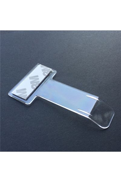 Choice Transparent 2pcs Custom Logo Plastic Car Styling Parking Ticket Holder Car Fastener Card Holder Moun