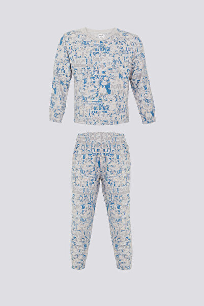 Rolypoly Темно-сірий піжамний комплект для дівчинки