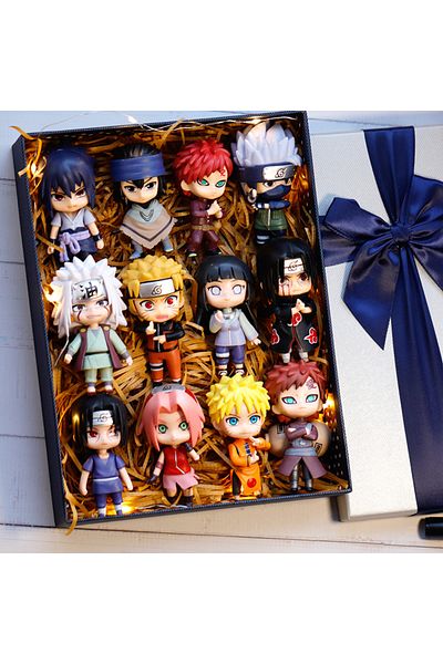 Choice Hot 12pcs/set Anime Naruto Shippuden Hinata Sasuke Itachi Kakashi Gaara anime figure Q Version PV...