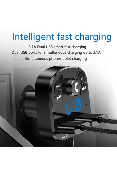 Choice Car mp3 player dual usb fast charging fm bluetooth receiver bluetooth-compatible 5.0 fm transmitter...