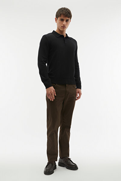 Mudo Buttoned Polo Collar Sweater