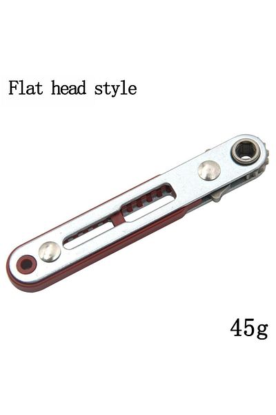 Choice 46g 6.35mm Red Flat Head Style Multifunctional Bidirectional Forward And Reverse Ratchet Screwdriver