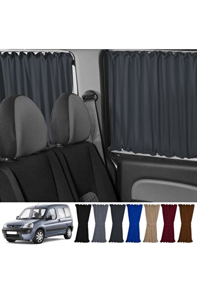 Oto Pandami Peugeot Partner 1996-2008 Uyumlu Füme Raylı Oto Perde Takımı